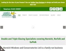 Tablet Screenshot of norwichwindows.co.uk